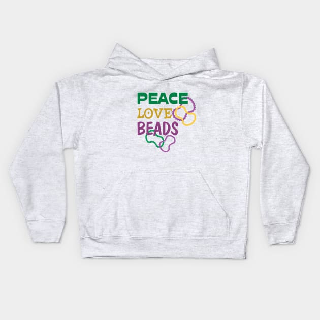 Peace Love Beads Kids Hoodie by PeppermintClover